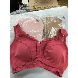 Rhonda shear pin up bras 3 pack size XL new from HSN lace wirefree